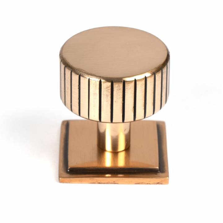 Polished Bronze Judd Cabinet Knob - 32mm (Square)