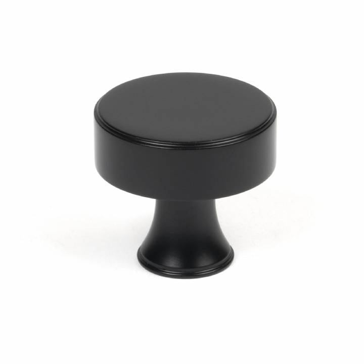 Matt Black Scully Cabinet Knob - 38mm