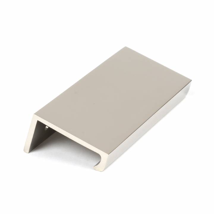 Polished Nickel 100mm Plain Edge Pull