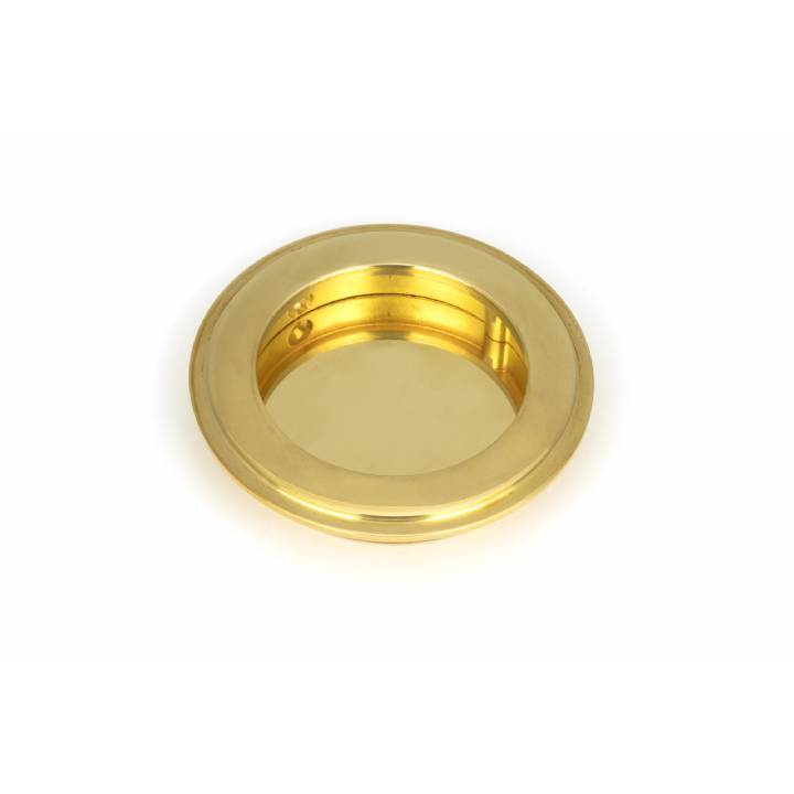 Polished Brass 75mm Art Deco Round Pull