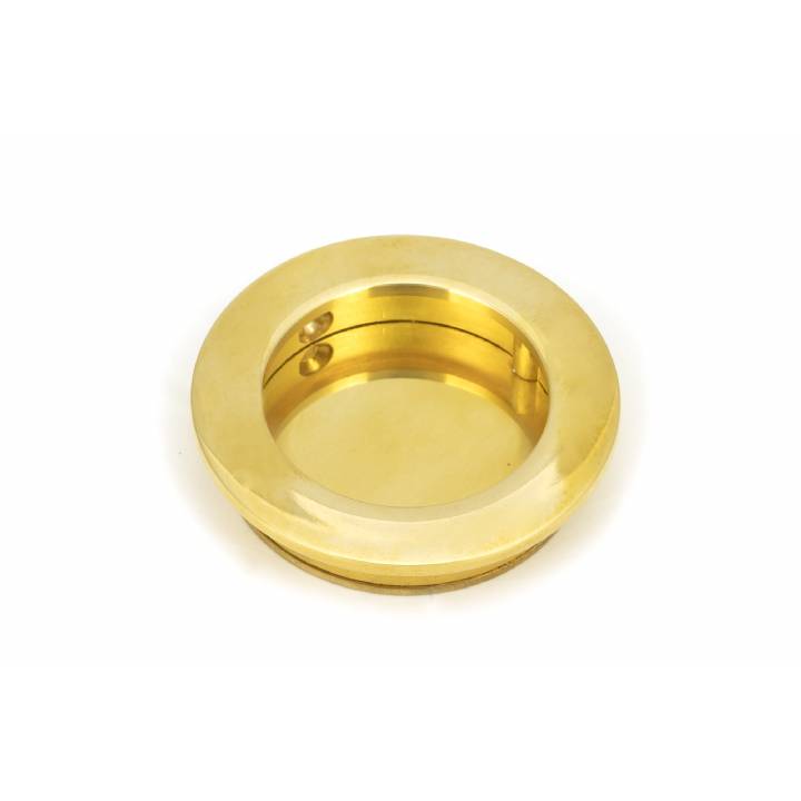 Polished Brass 60mm Plain Round Pull