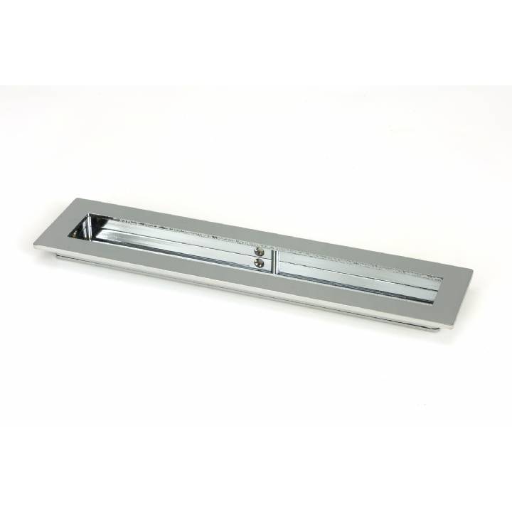 Polished Chrome 250mm Plain Rectangular Pull