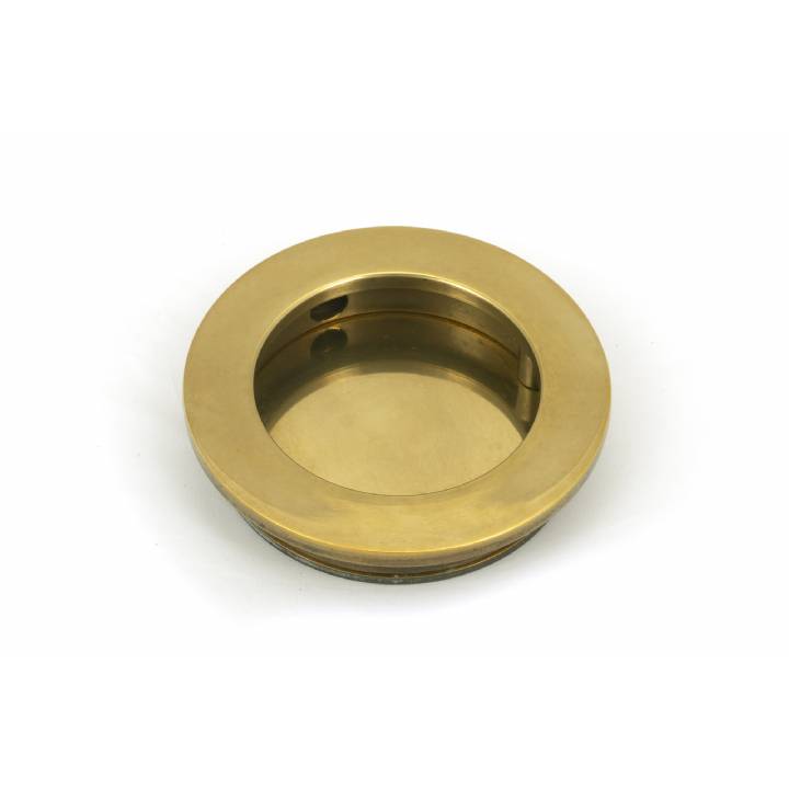 Aged Brass 60mm Plain Round Pull