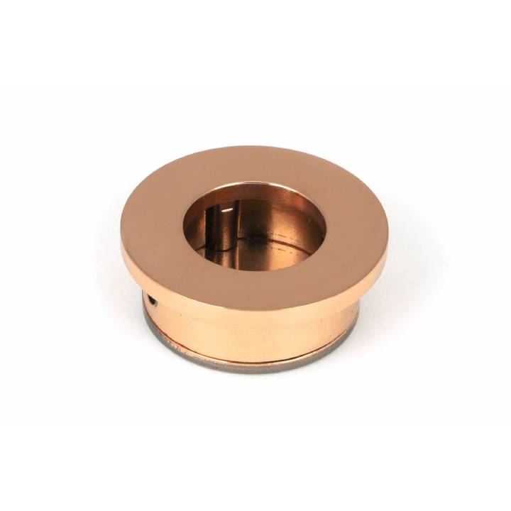 Polished Bronze 34mm Round Finger Edge Pull