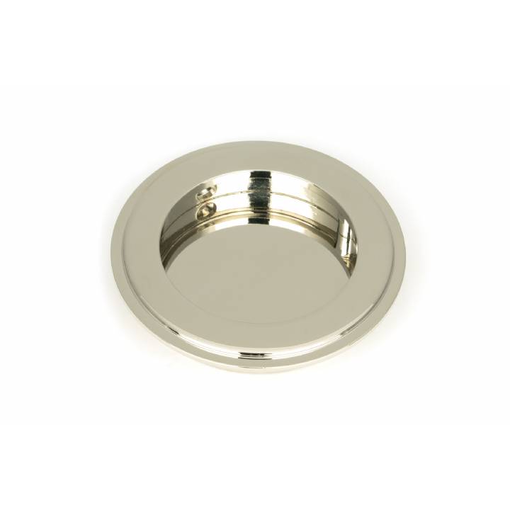 Polished Nickel 75mm Art Deco Round Pull