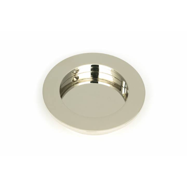 Polished Nickel 75mm Plain Round Pull