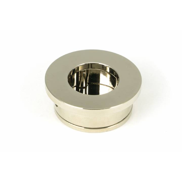 Polished Nickel 34mm Round Finger Edge Pull