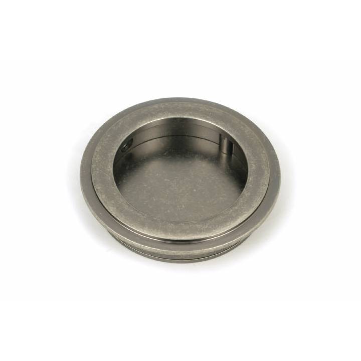 Pewter 60mm Art Deco Round Pull