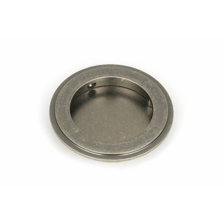 Pewter 75mm Art Deco Round Pull