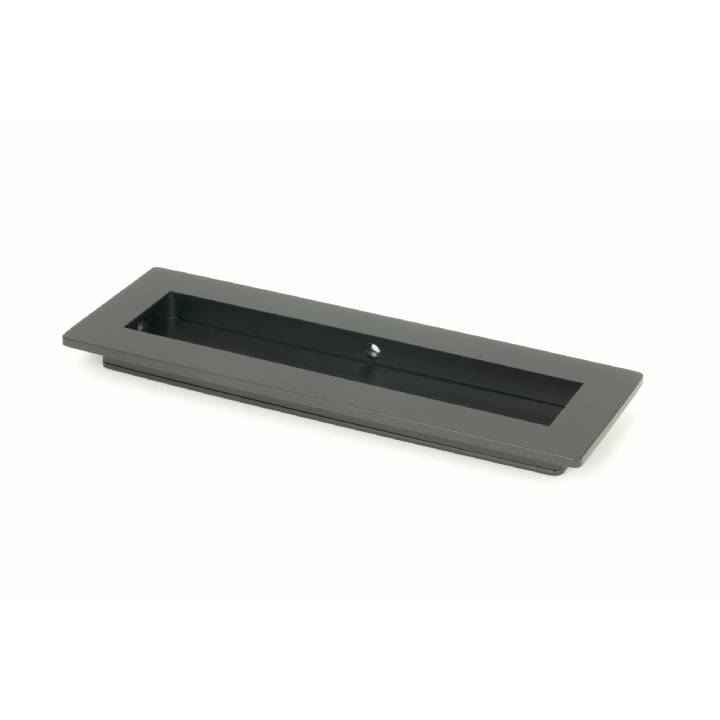 Matt Black 175mm Plain Rectangular Pull