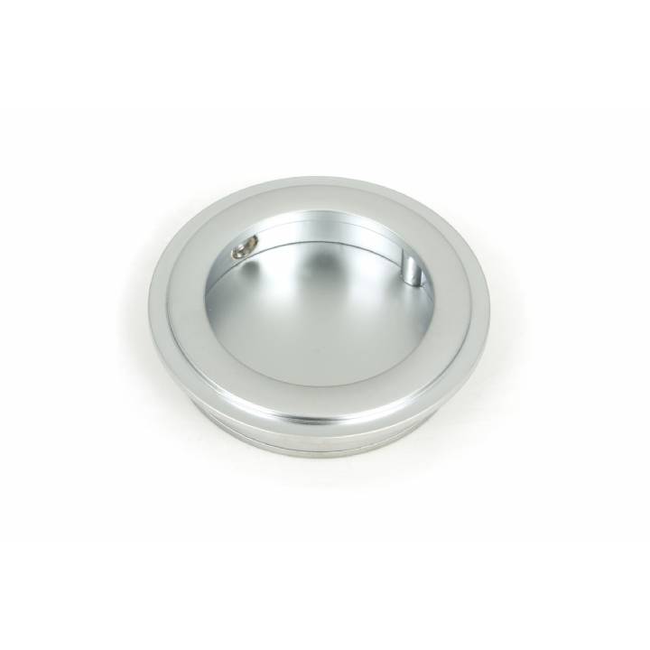 Satin Chrome 60mm Art Deco Round Pull