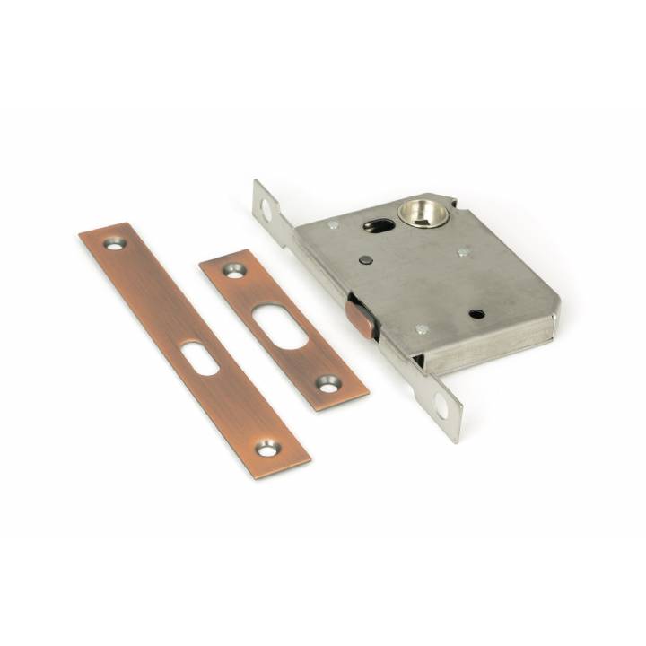 Polished Bronze 50mm Sliding Door Lock