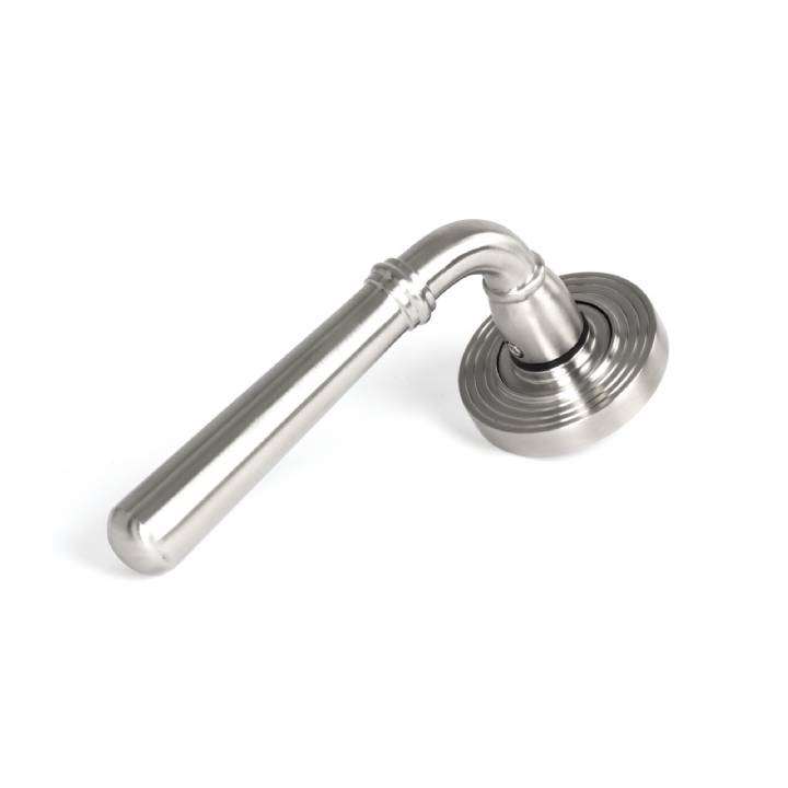 Satin Marine SS (316) Newbury Lever on Rose Set (Beehive)