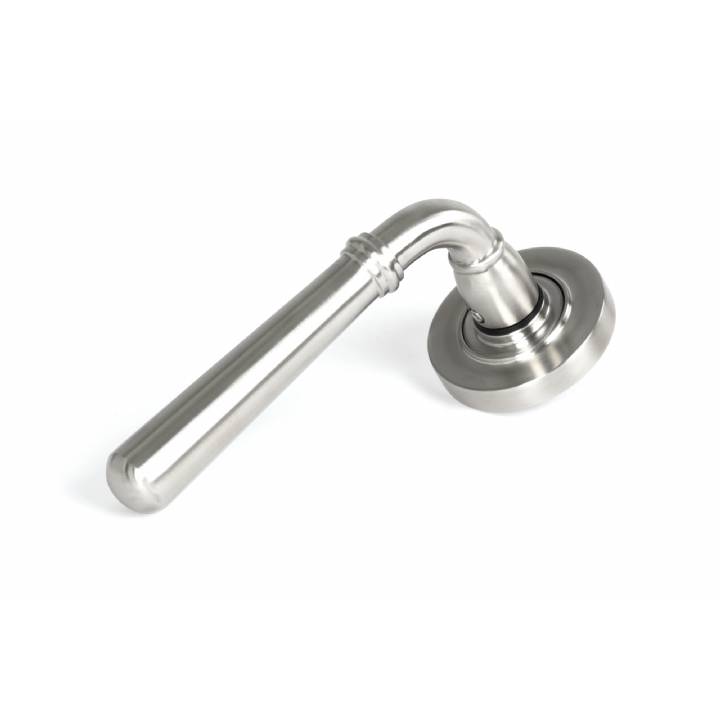 Satin Marine SS (316) Newbury Lever on Rose Set (Plain) - Unsprung