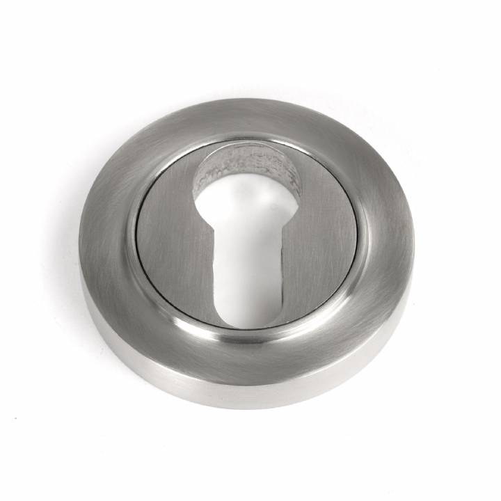 Satin Marine SS (316) Round Euro Escutcheon (Plain)