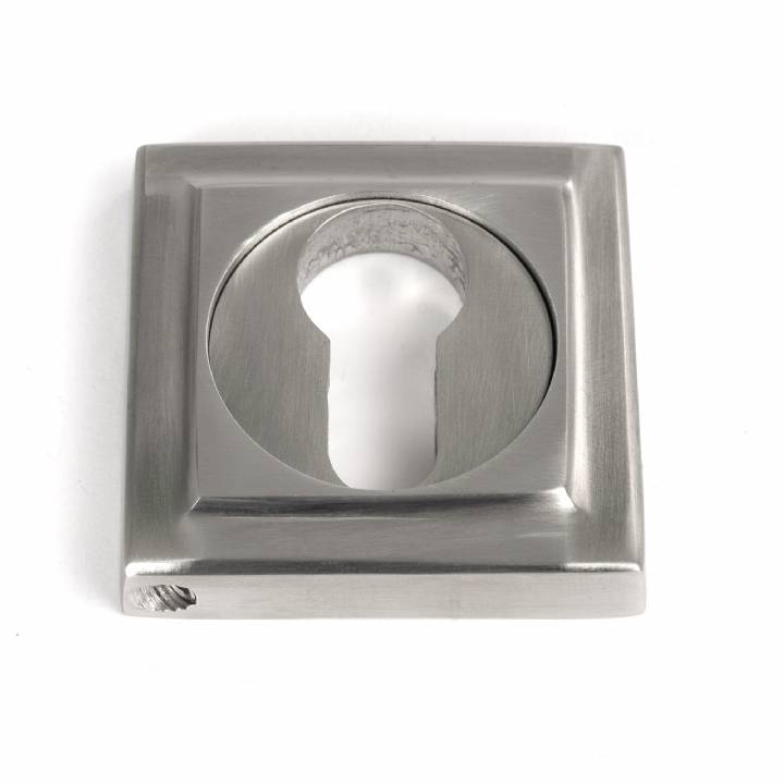 Satin Marine SS (316) Round Euro Escutcheon (Square)