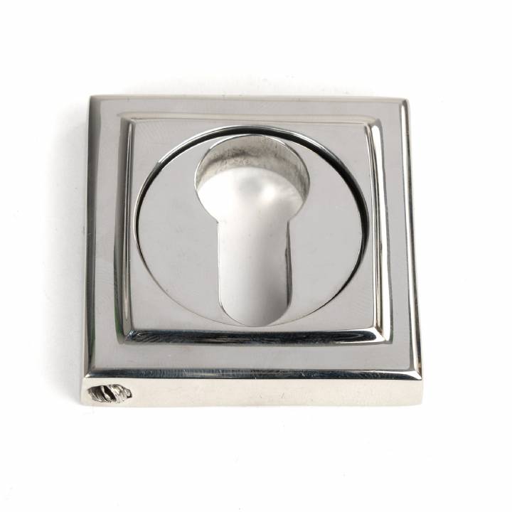 Polished Marine SS (316) Round Euro Escutcheon (Square)