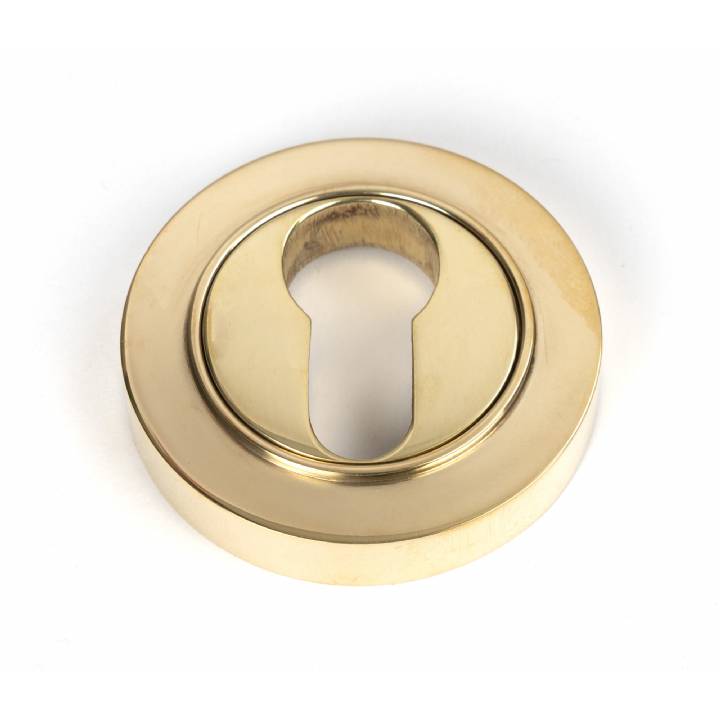 Polished Brass Round Euro Escutcheon (Plain)