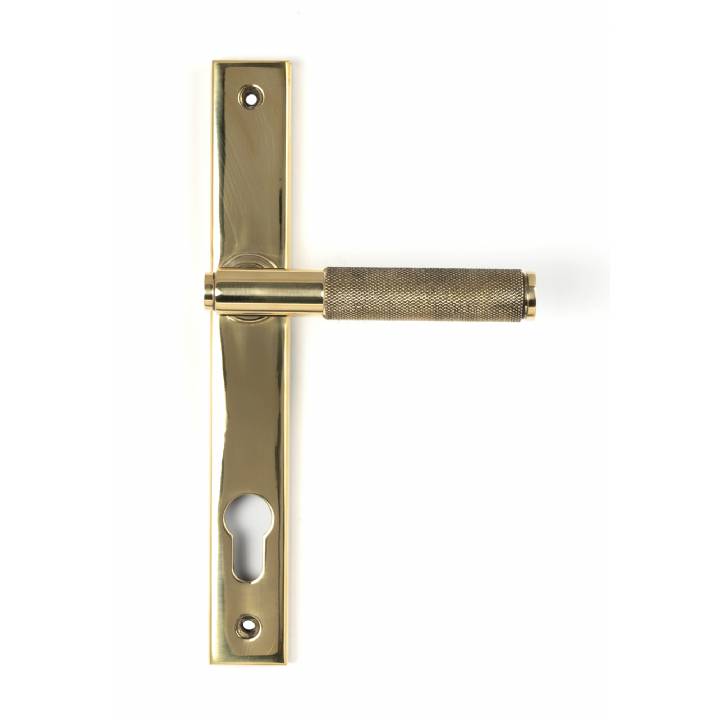 Polished Brass Brompton Slimline Lever Espag. Lock Set