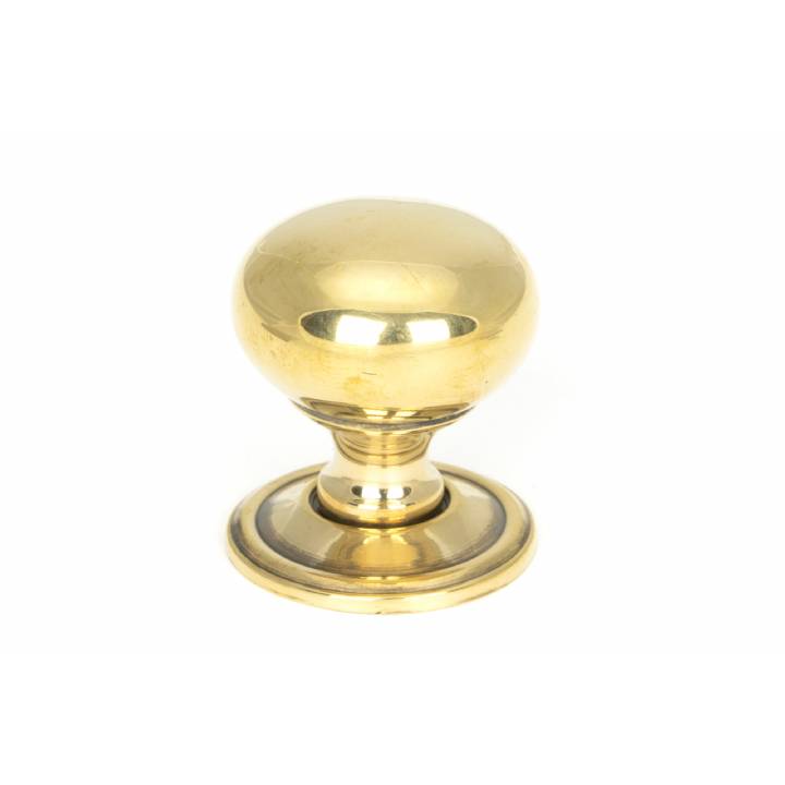 Aged Brass Mushroom Cabinet Knob 32mm