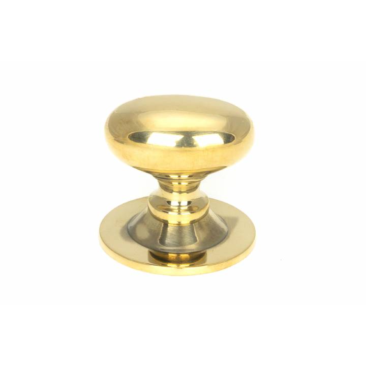 Aged Brass Oval Cabinet Knob 33mm