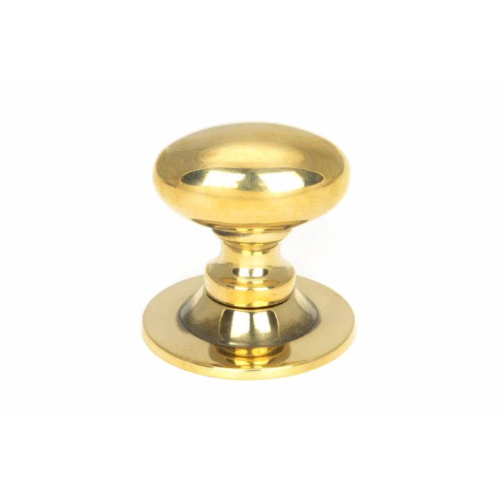 Aged Brass Oval Cabinet Knob 40mm