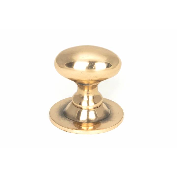 Polished Bronze Oval Cabinet Knob 33mm