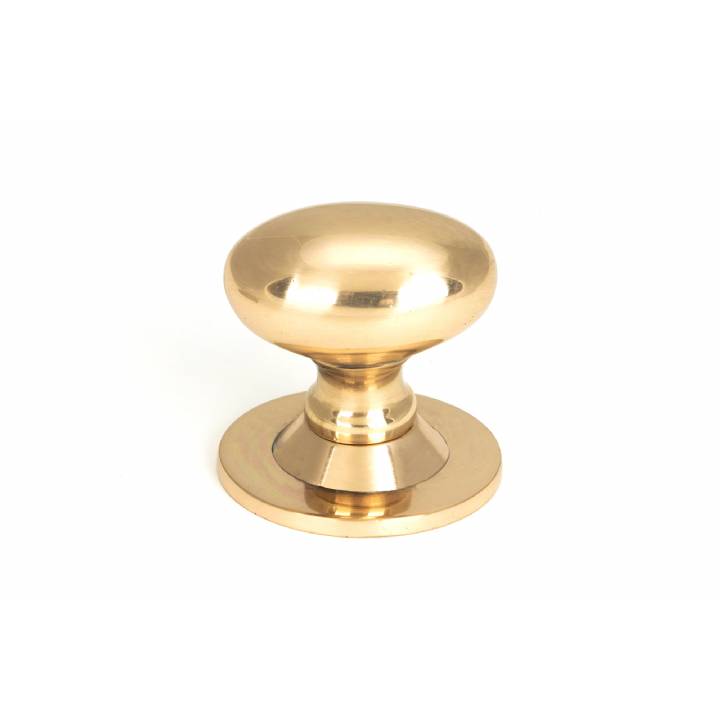 Polished Bronze Oval Cabinet Knob 40mm