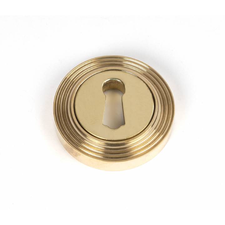 Polished Brass Round Escutcheon (Beehive)