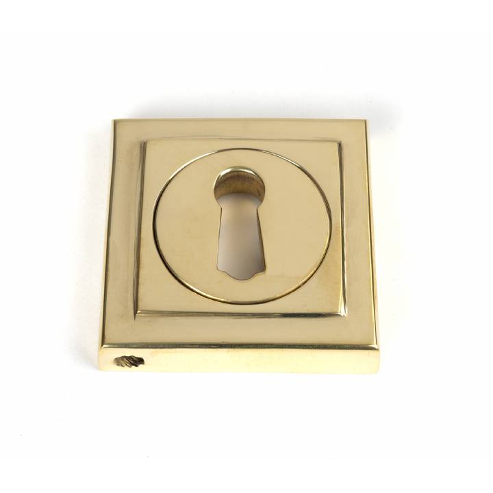 Polished Brass Round Escutcheon (Square)