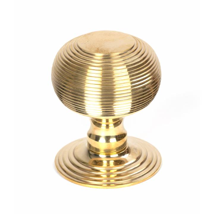 Polished Brass Beehive Centre Door Knob