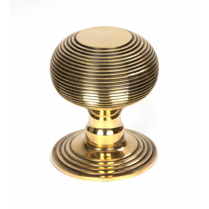 Aged Brass Beehive Centre Door Knob