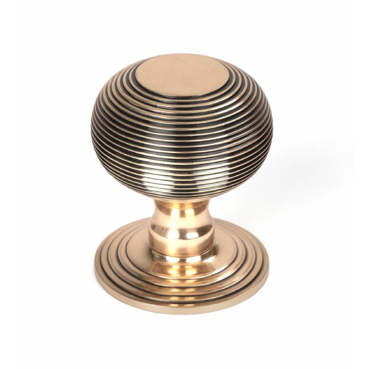 Polished Bronze Beehive Centre Door Knob