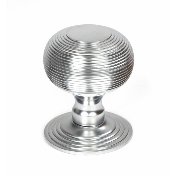 Satin Chrome Beehive Centre Door Knob