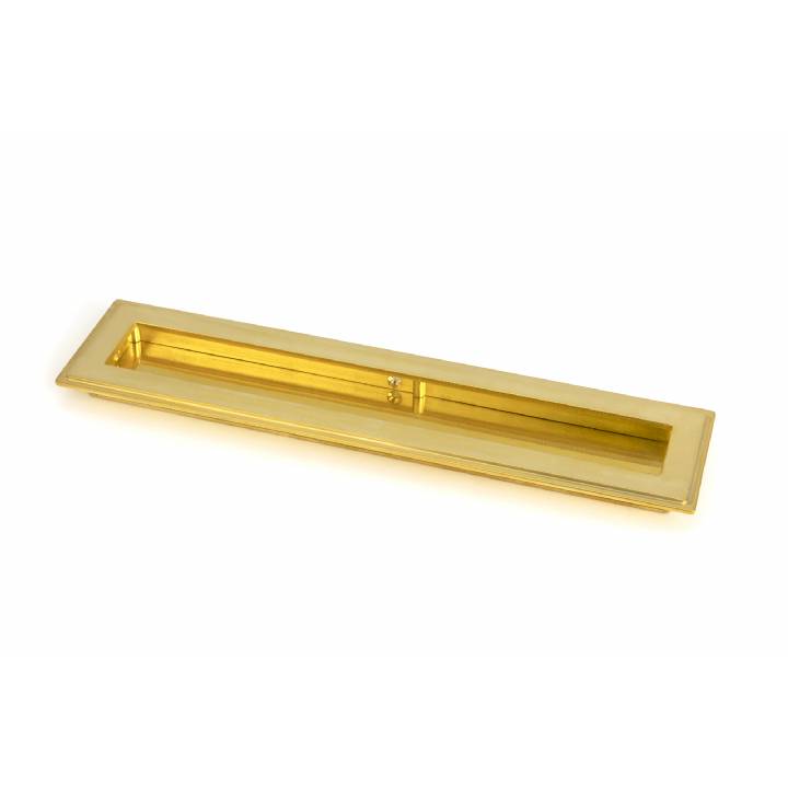 Polished Brass 250mm Art Deco Rectangular Pull