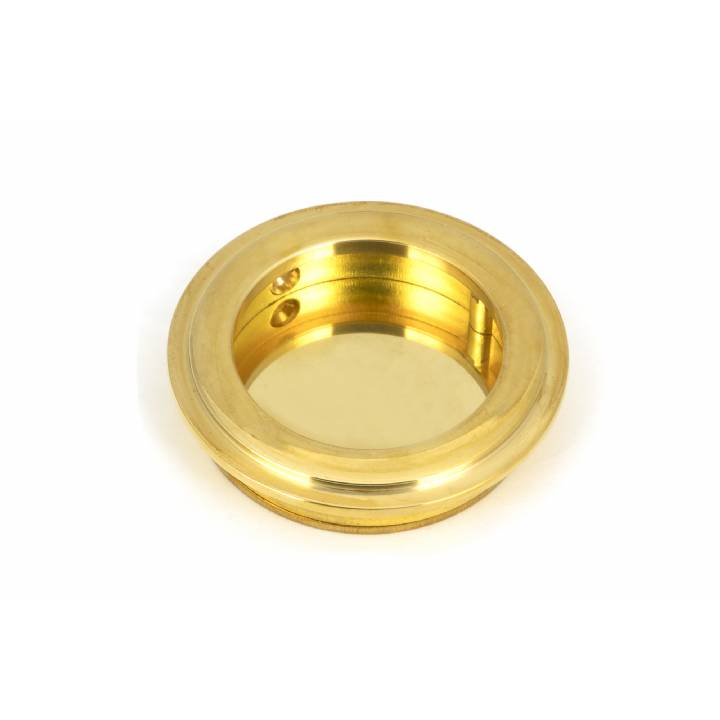 Polished Brass 60mm Art Deco Round Pull