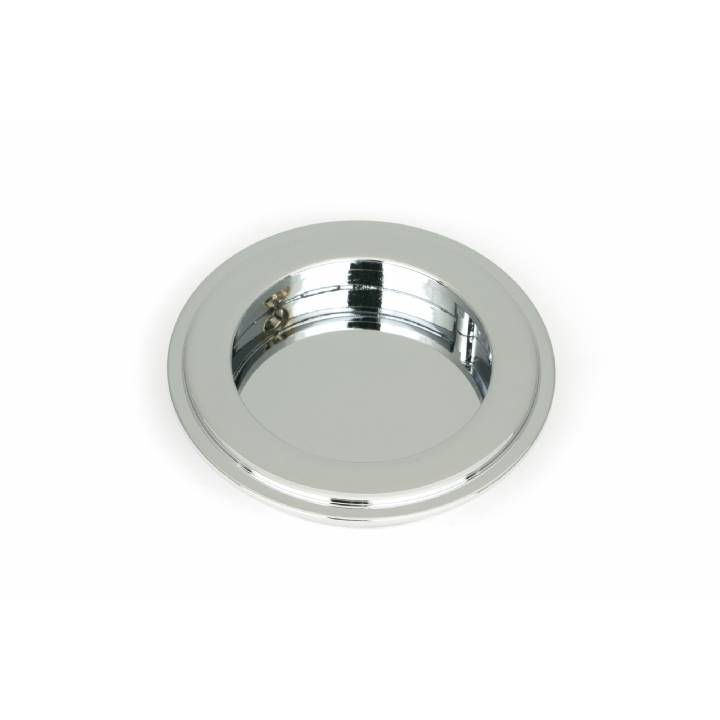 Polished Chrome 75mm Art Deco Round Pull