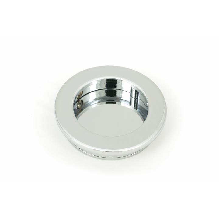 Polished Chrome 60mm Plain Round Pull