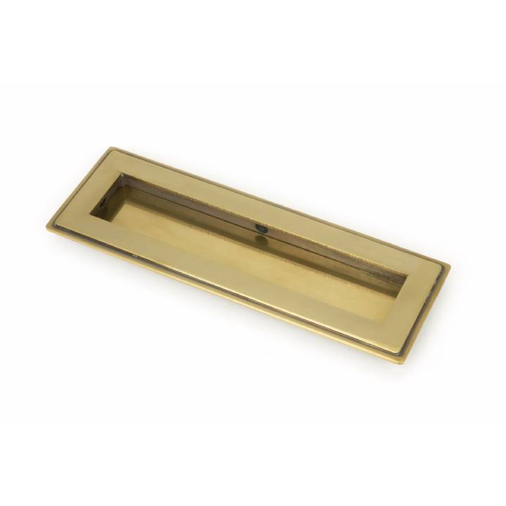 Aged Brass 175mm Art Deco Rectangular Pull