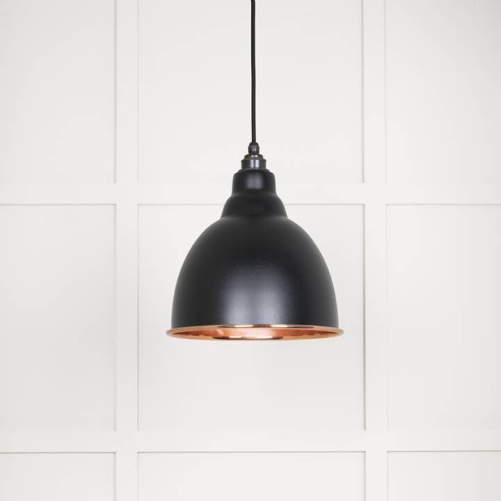 Smooth Copper Brindley Pendant in Elan Black