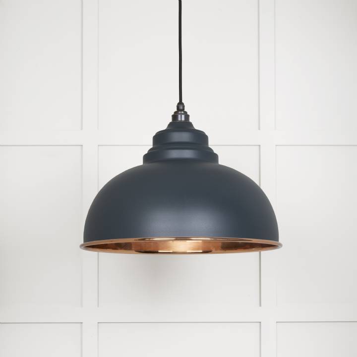 Smooth Copper Harborne Pendant in Soot