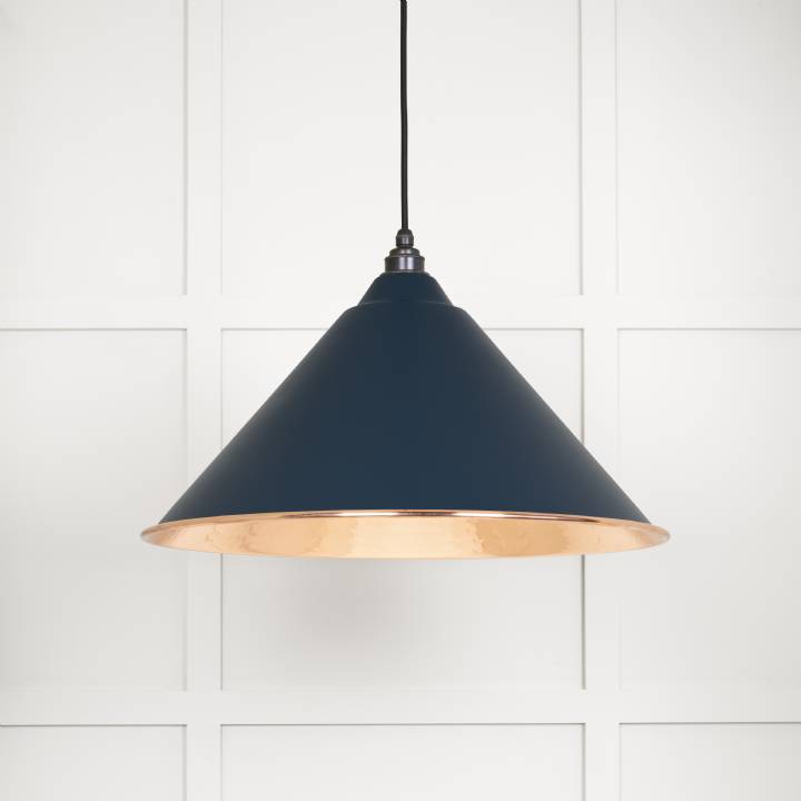 Hammered Copper Hockley Pendant in Dusk