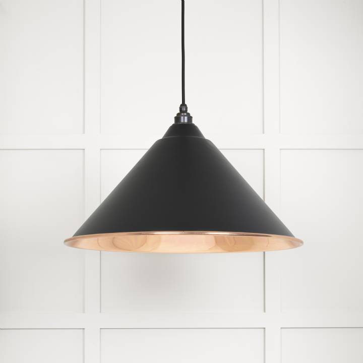 Smooth Copper Hockley Pendant in Elan Black