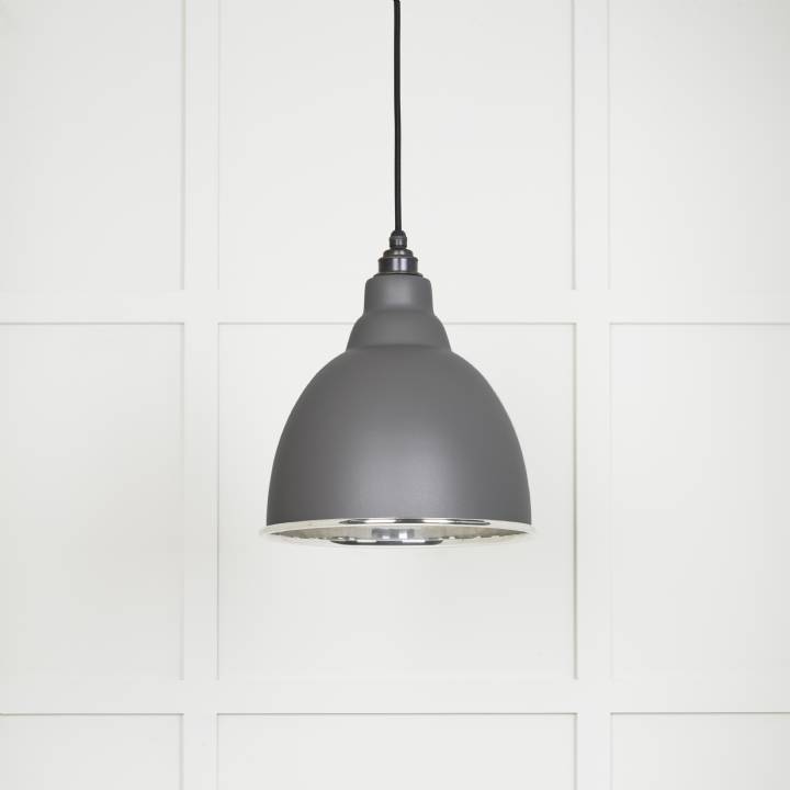 Smooth Nickel Brindley Pendant in Bluff