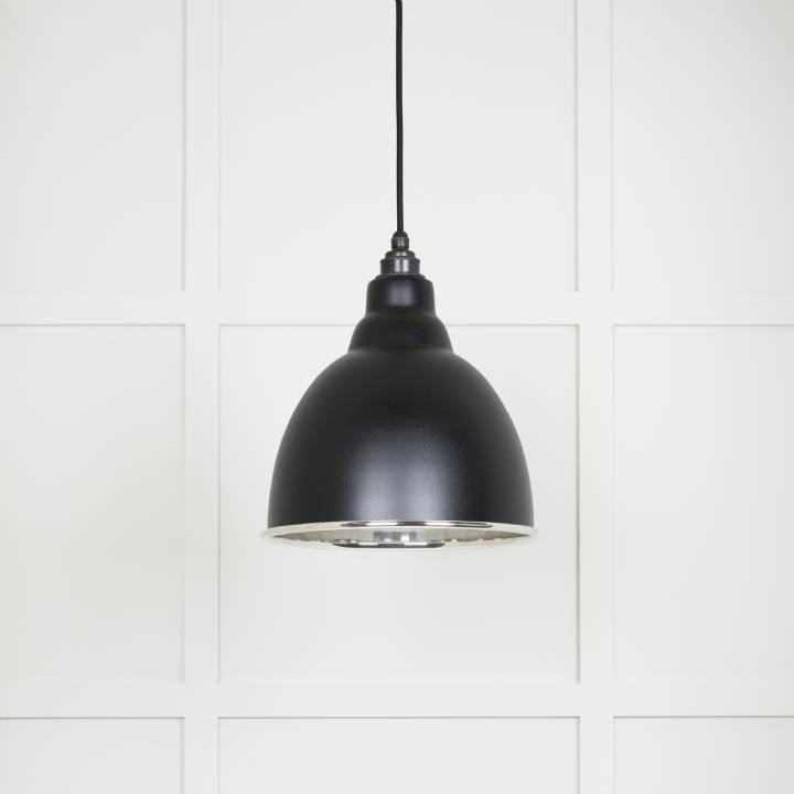 Smooth Nickel Brindley Pendant in Elan Black