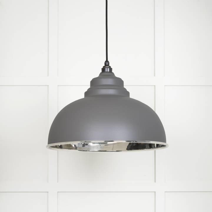 Smooth Nickel Harborne Pendant in Bluff