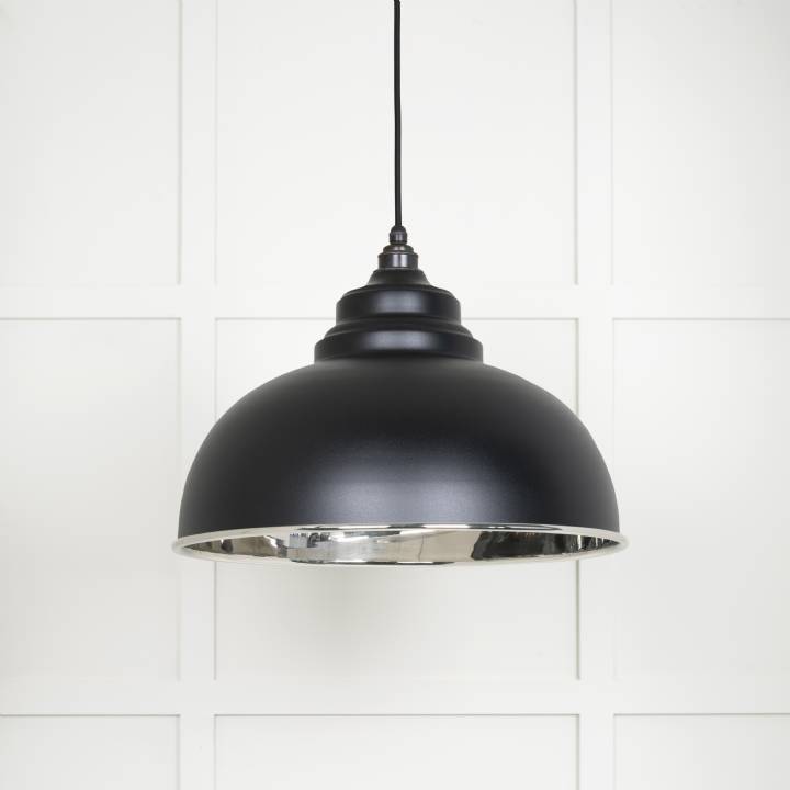 Smooth Nickel Harborne Pendant in Elan Black