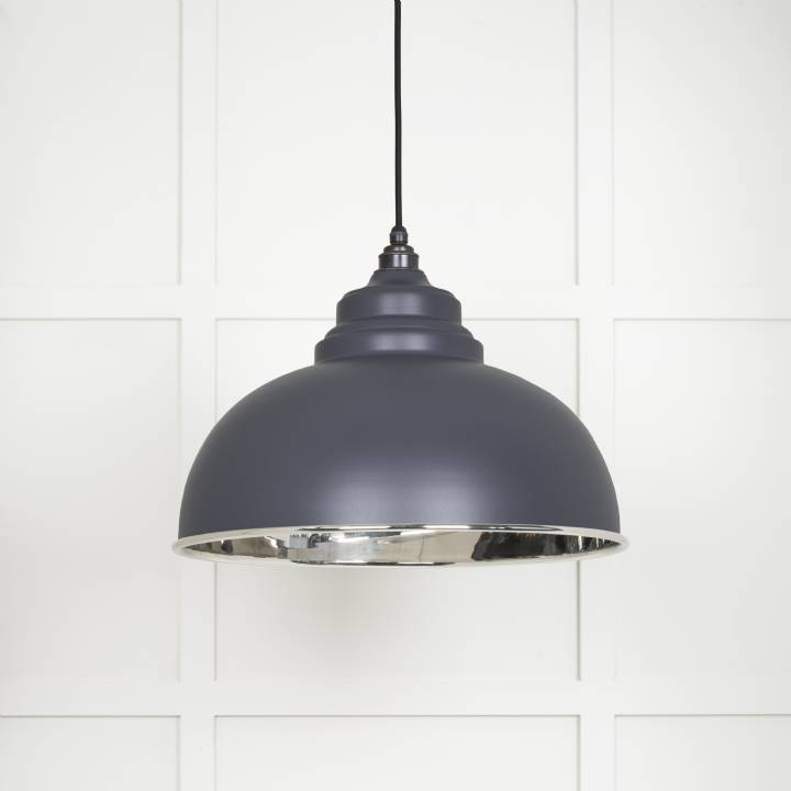 Smooth Nickel Harborne Pendant in Slate