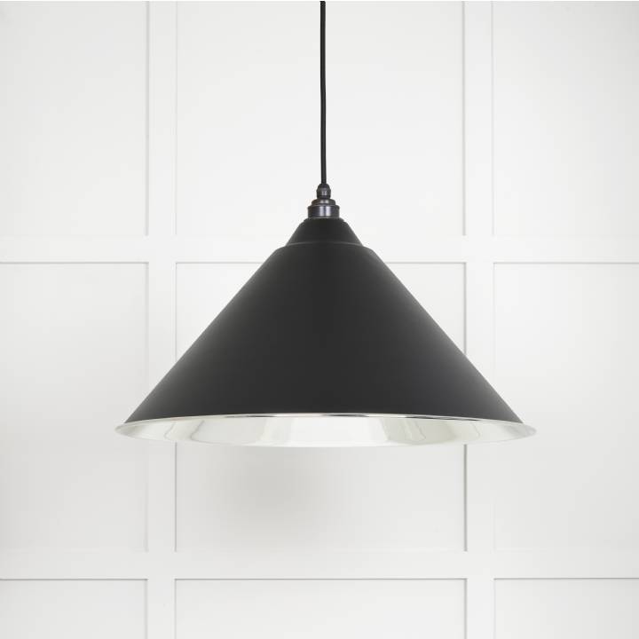 Smooth Nickel Hockley Pendant in Elan Black