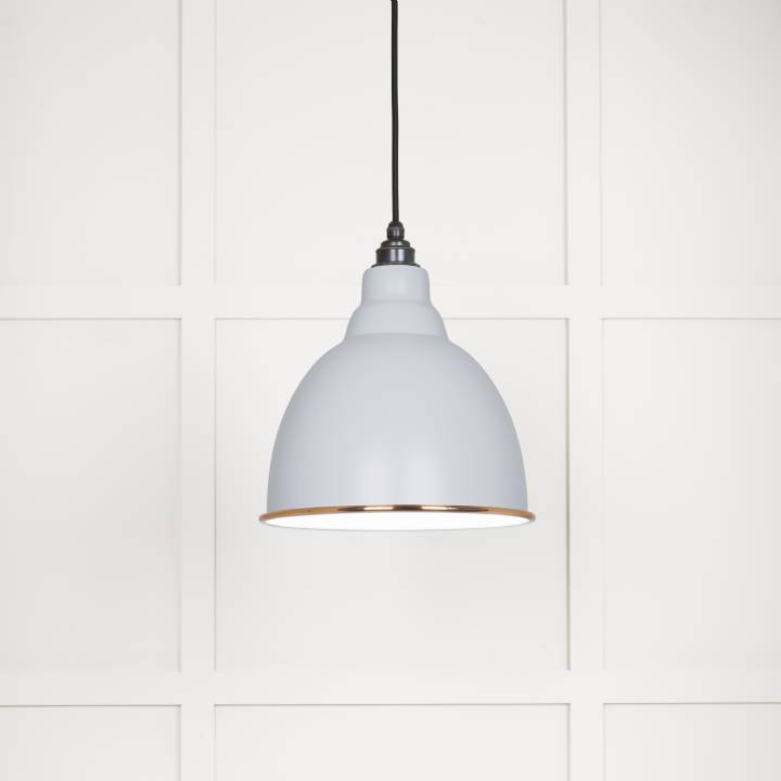 White Gloss Brindley Pendant in Birch